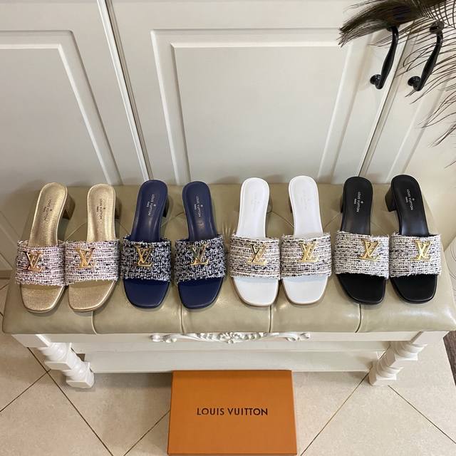 Factory price Pp rubber sole, leather outsole, Louis Vuitton new high-heeled sl