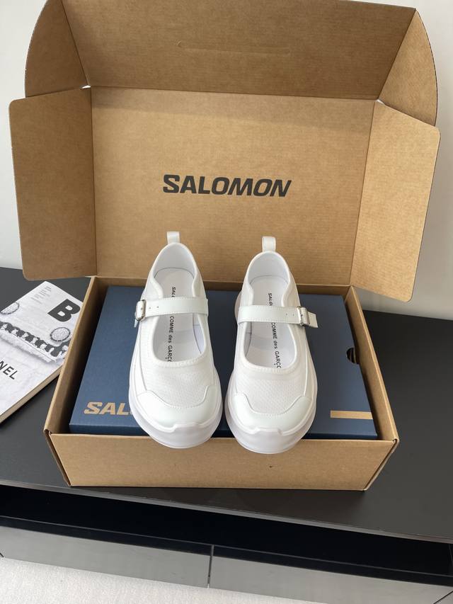 Cdg X Salomon Xt-6 series thick-soled Mary Jane casual sneakerscontinues the bra