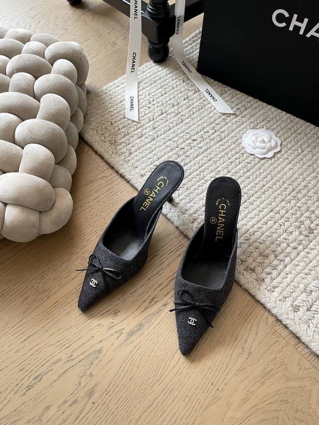 Chanel 25C early spring new pointed high heels! Top version! 6.5cm heel height I