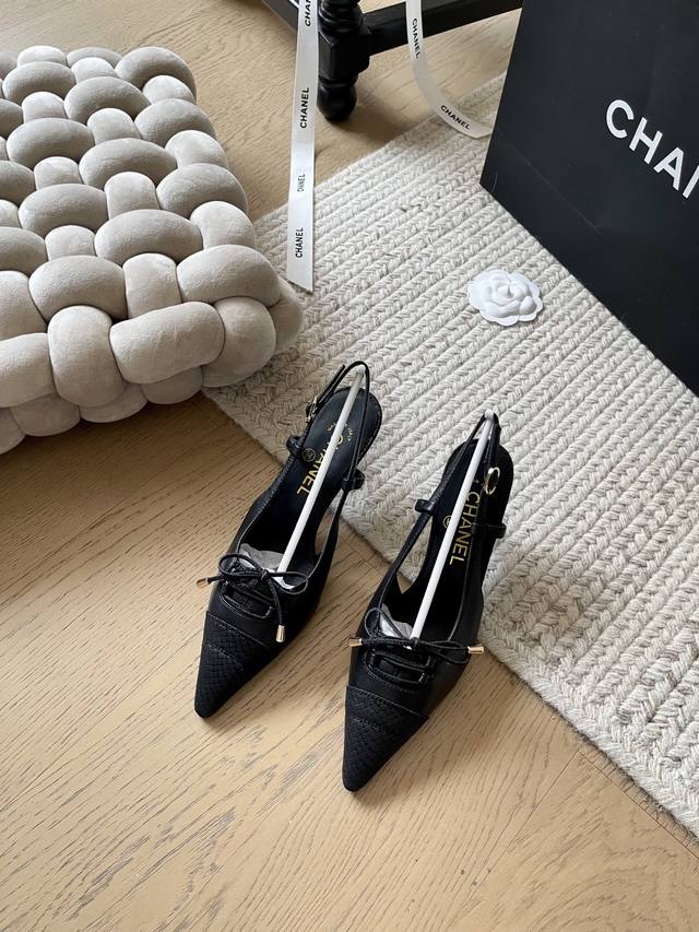 Chanel 25C early spring new bow high heels! Top version! A very beautiful series