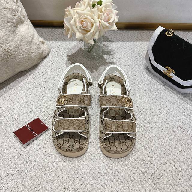 Factory Price Pp: New Gg sandals, Gg monogram fabric crafted with ingenuity, sh