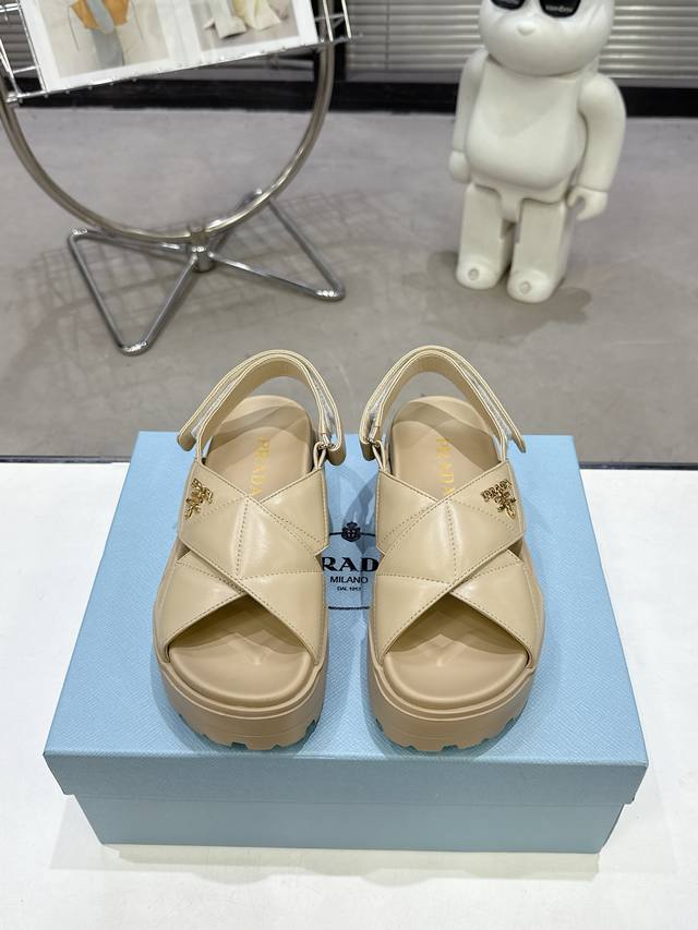 Factory price Pp: Prada 2025Vs spring and summer hot-selling sandals series thi