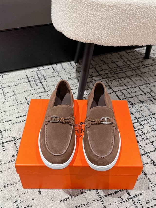 Top version couple's shoes Hermes 25 latest Ignacio series palladium-plated buc