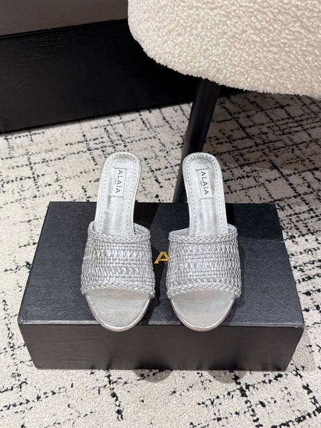 Alaia Alaia 25 Ss new Muller high-heeled woven hollow sandals The simplicity sho