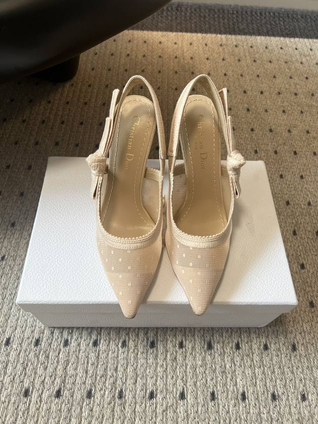 Top version Dior 25 classic pointed toe kitten heel pump A masterpiece that demo