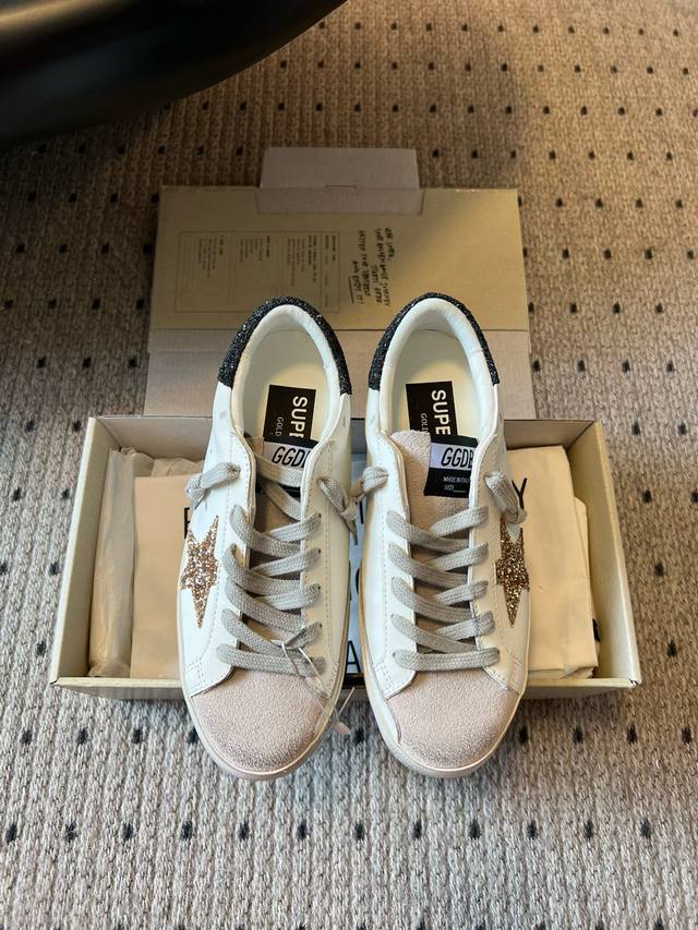 Goldengoos*25S Spring and summer new style golden glittering stars old dirty sho