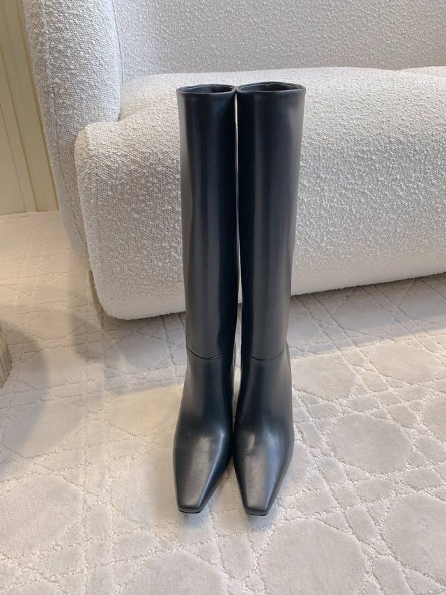 Factory price P Ysl new high-heeled boots for autumn and winter, versatile and