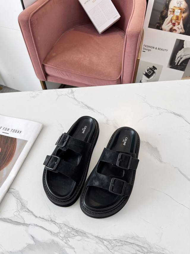 Celine Celine Spring and Summer New Sandals Hardware Buckle Original 1:1 Custom