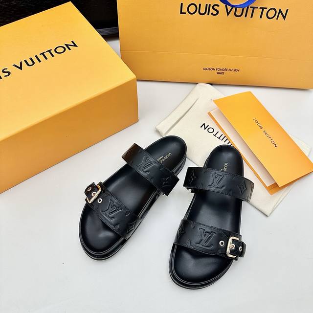 Louis Vuitto L new Velcro beach sandals Regular size: 35-39 Custom size 40.41 DD