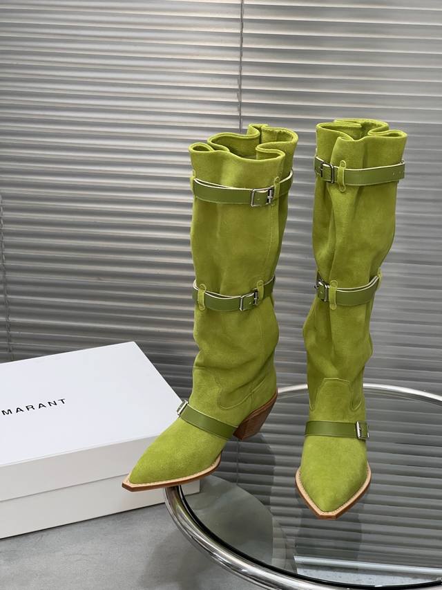Isabel Marant Autumn and Winter Show Pleated Leather Boots The tassels, leather