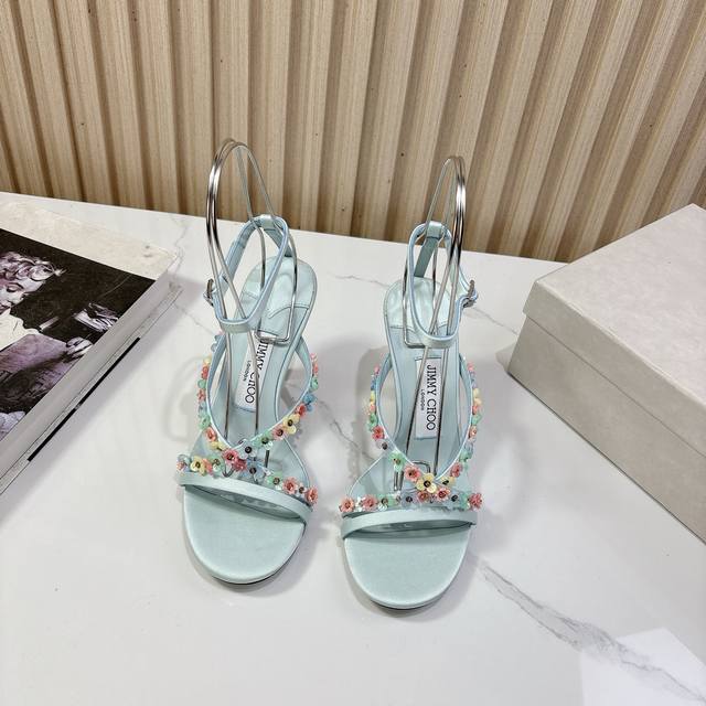 Jimmy Choo 25 Spring/Summer Jc New Sandals The upper is made of transparent bead