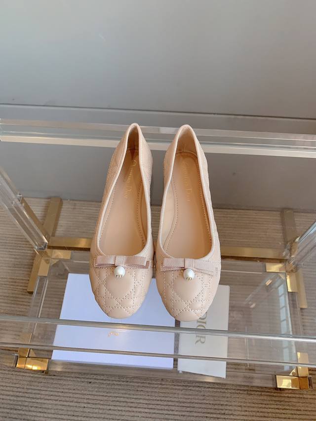 factory price P Dio* new diamond pearl flat shoes are exquisite and cute, comfor