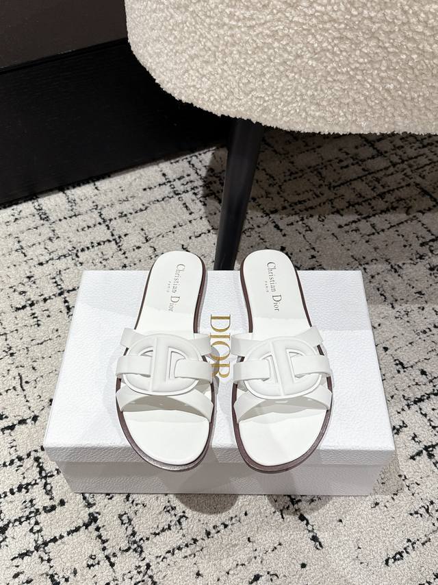 Dior 25 D-Club flat open toe flip flops 1:1 original replica The highest version