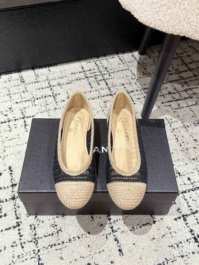 Chanel 25Ss classic ballet woven single shoes new color Original 1:1 cut Chanel
