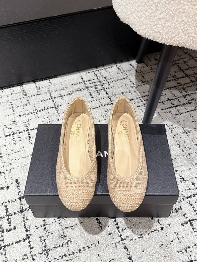 Chanel 25Ss classic ballet woven single shoes new color Original 1:1 cut Chanel