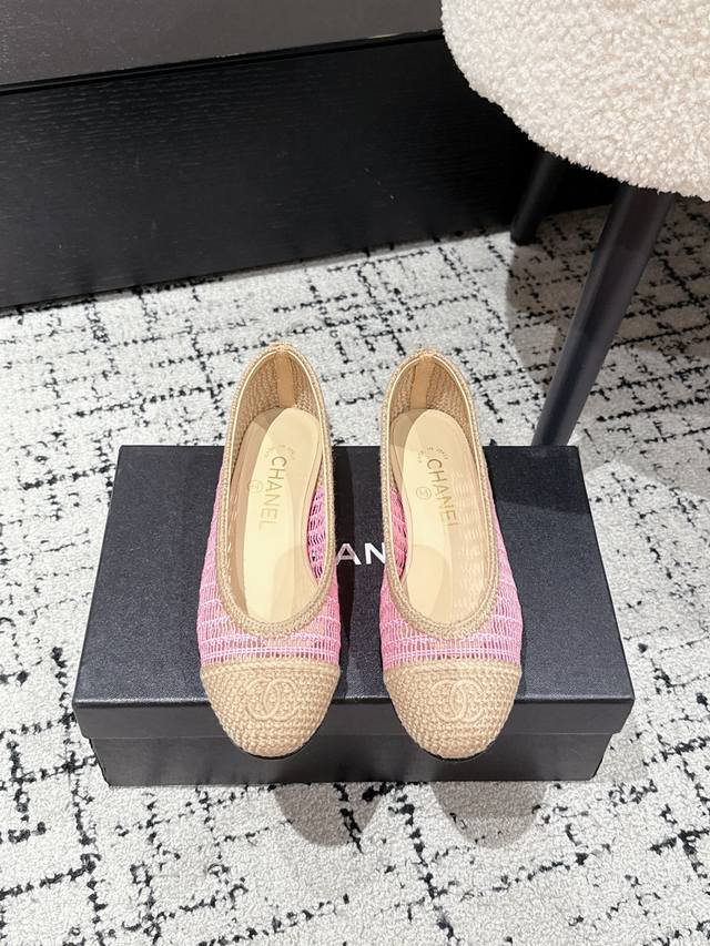 Chanel 25Ss classic ballet woven single shoes new color Original 1:1 cut Chanel