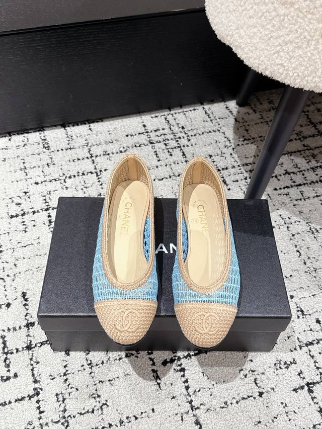 Chanel 25Ss classic ballet woven single shoes new color Original 1:1 cut Chanel