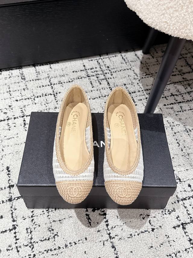 Chanel 25Ss classic ballet woven single shoes new color Original 1:1 cut Chanel