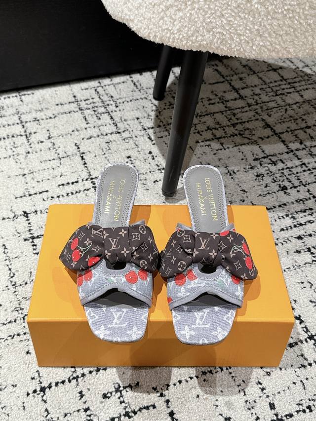 Takashi Murakami X Louis Vuitton Lily Cherry Heel Butterfly Ribbon Sandals It is
