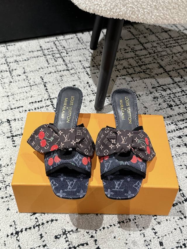Takashi Murakami X Louis Vuitton Lily Cherry Heel Butterfly Ribbon Sandals It is