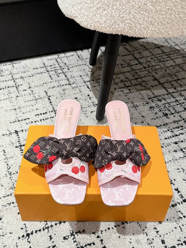 Takashi Murakami X Louis Vuitton Lily Cherry Heel Butterfly Ribbon Sandals It is