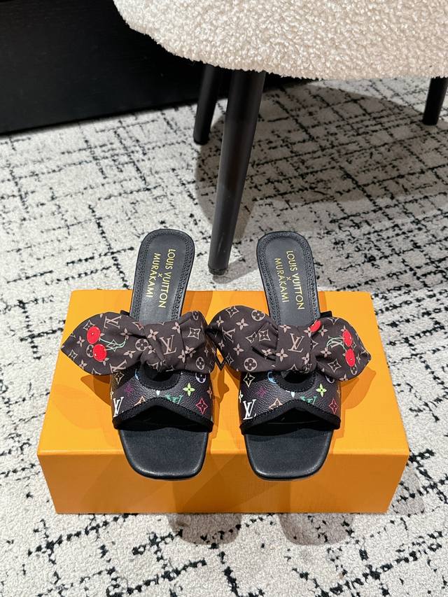 Takashi Murakami X Louis Vuitton Lily Cherry Heel Butterfly Ribbon Sandals It is