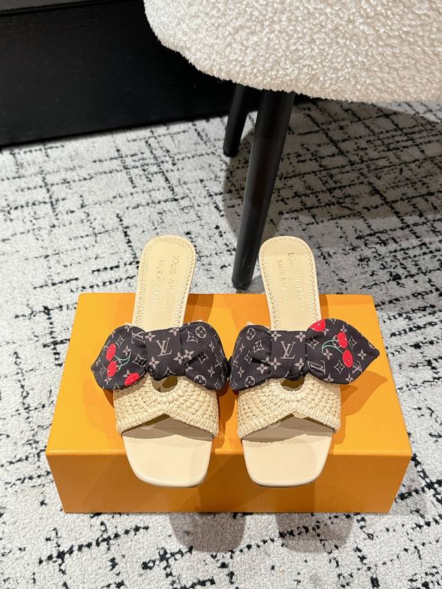 Takashi Murakami X Louis Vuitton Lily Cherry Heel Butterfly Ribbon Sandals It is