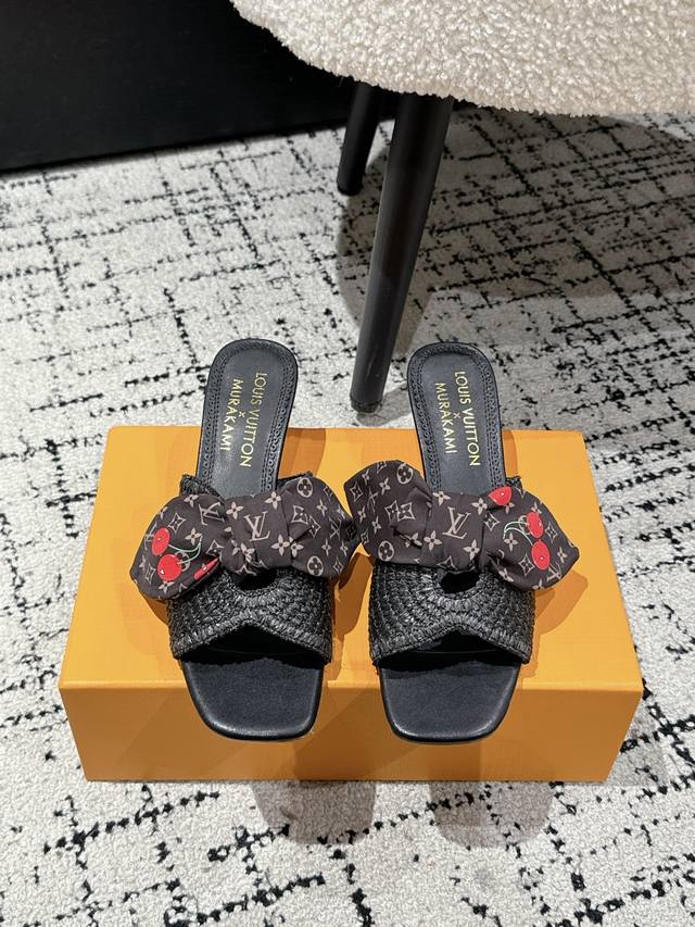 Takashi Murakami X Louis Vuitton Lily Cherry Heel Butterfly Ribbon Sandals It is