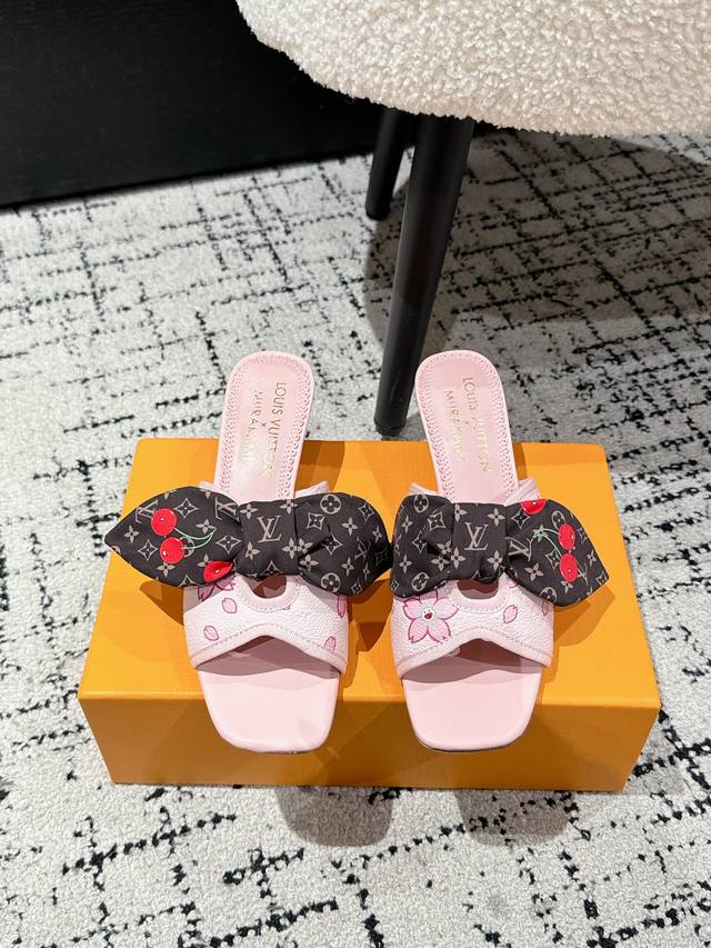 Takashi Murakami X Louis Vuitton Lily Cherry Heel Series Butterfly Ribbon Pointe