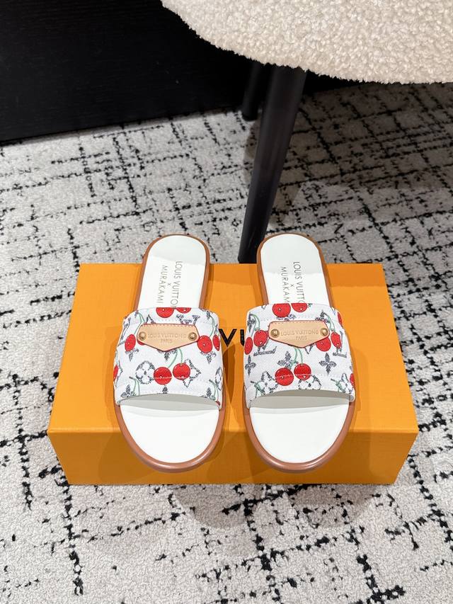 Louisvuitton 25 Spring and Summer new Murakami Takashi co-branded cherry logo fl