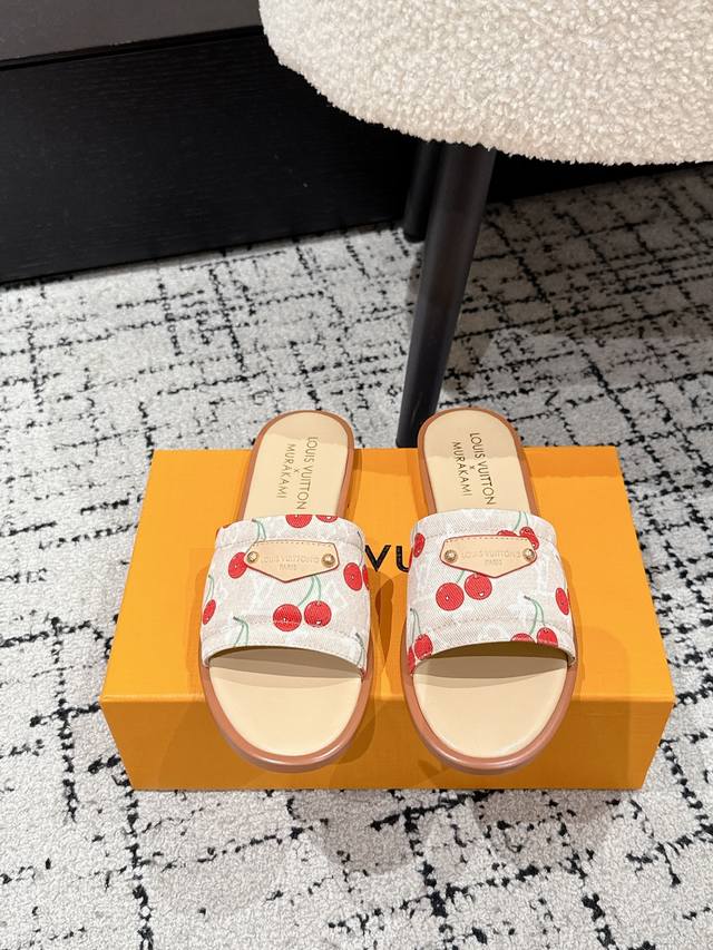 Louisvuitton 25 Spring and Summer new Murakami Takashi co-branded cherry logo fl