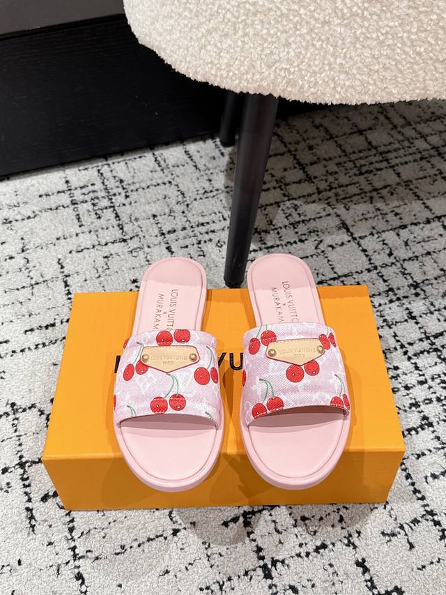 Louisvuitton 25 Spring and Summer new Murakami Takashi co-branded cherry logo fl