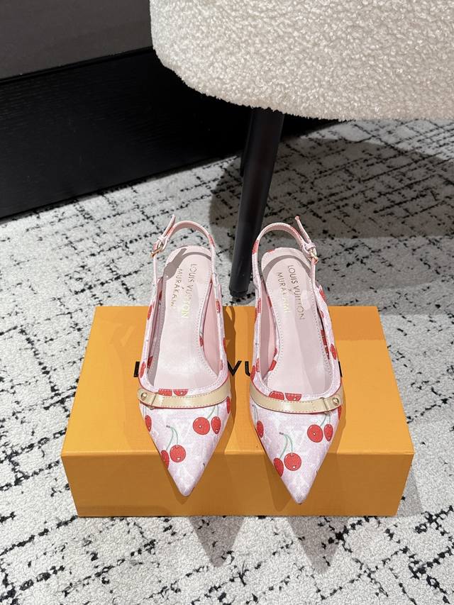 Takashi Murakami X Louis Vuitton Lily Cherry Heel Pointed Sandals It is hard not