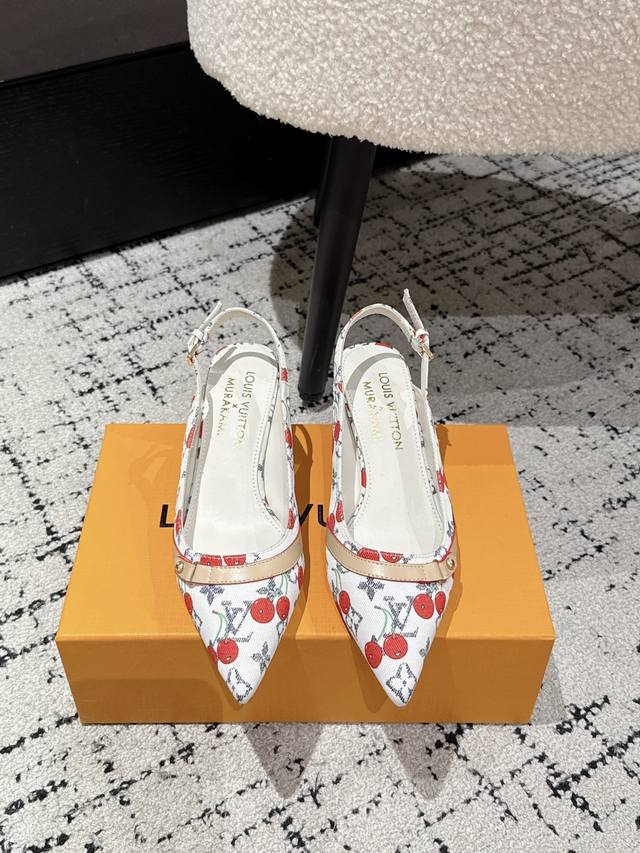 Takashi Murakami X Louis Vuitton Lily Cherry Heel Pointed Sandals It is hard not