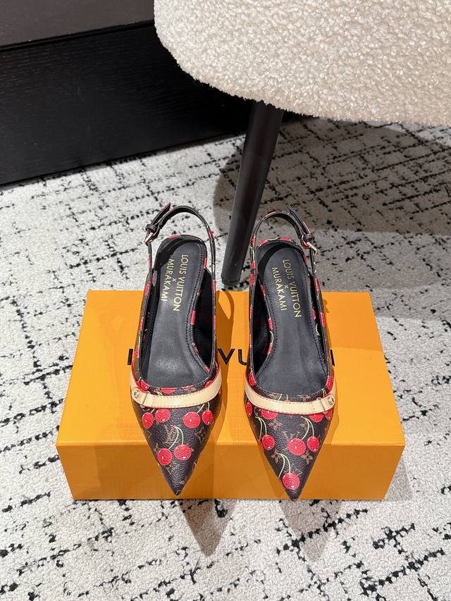 Takashi Murakami X Louis Vuitton Lily Cherry Heel Pointed Sandals It is hard not