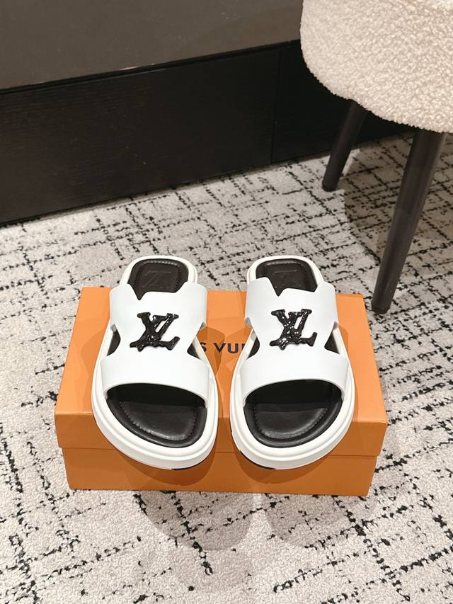 Top version Lv Louis Vuitton 25 latest Oasis series thick-soled sandals Original