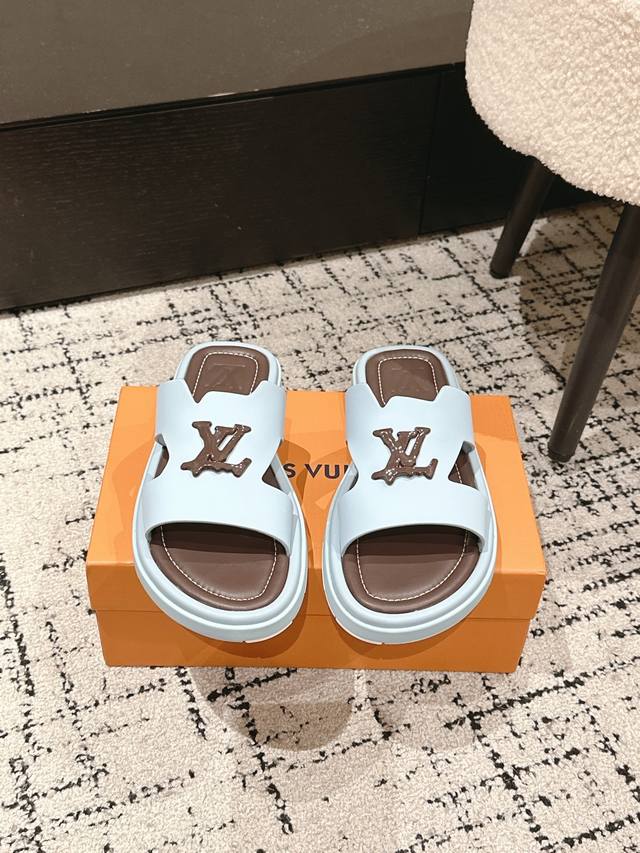 Top versionLv Louis Vuitton 25 latest Oasis series thick-soled sandalsOriginal p