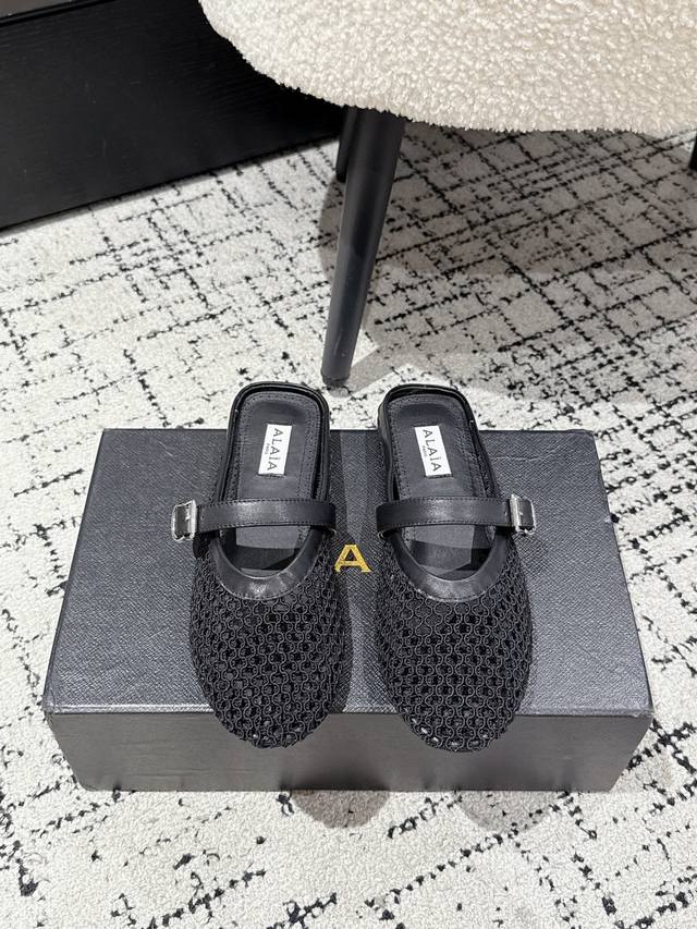 Top version Alaia 25Ss catwalk flat mesh slippers are popular all over the world
