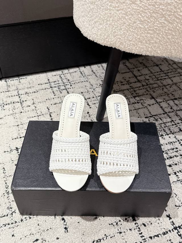 Alaia Alaia 25 Ss new Muller high-heeled woven hollow sandals The simplicity sho