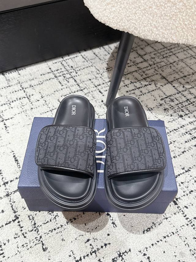 1926437FFF #Men's Top Version #Dior 25 New Aqua Men's Summer Velcro Slippers The