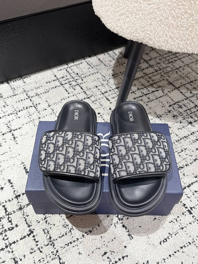 1926439FFF #Men's Top Version #Dior 25 New Aqua Men's Summer Velcro Slippers The