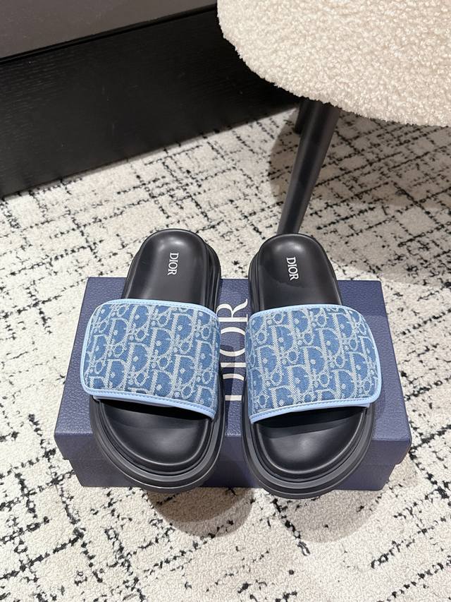 1926440FFF #Men's Top Version #Dior 25 New Aqua Men's Summer Velcro Slippers The