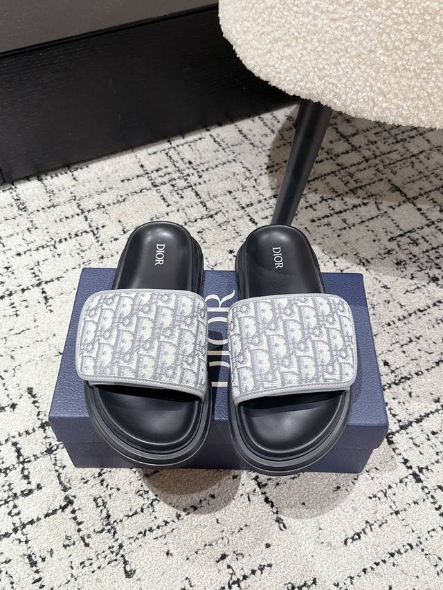 1926441FFF #Men's Top Version #Dior 25 New Aqua Men's Summer Velcro Slippers The