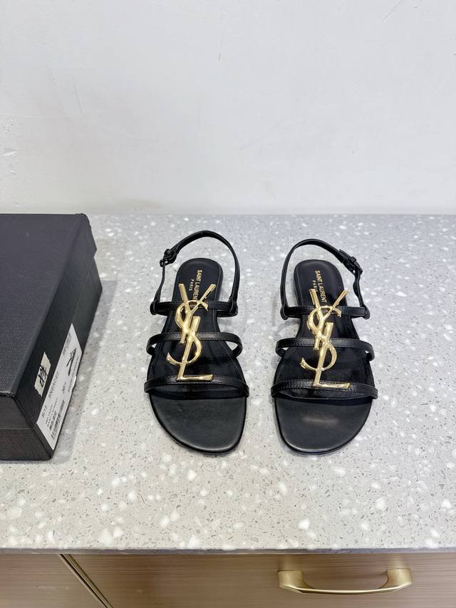 Saint Laurent 25Ss new spring and summer flat sandals A super popular style. We