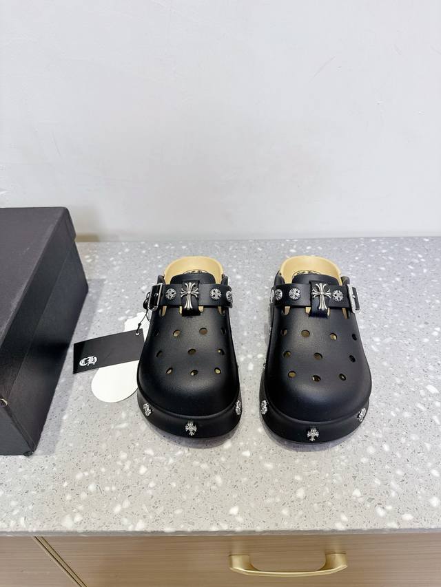 Chrome Hearts 25Ss new hole open toe slippers I searched for a long time before