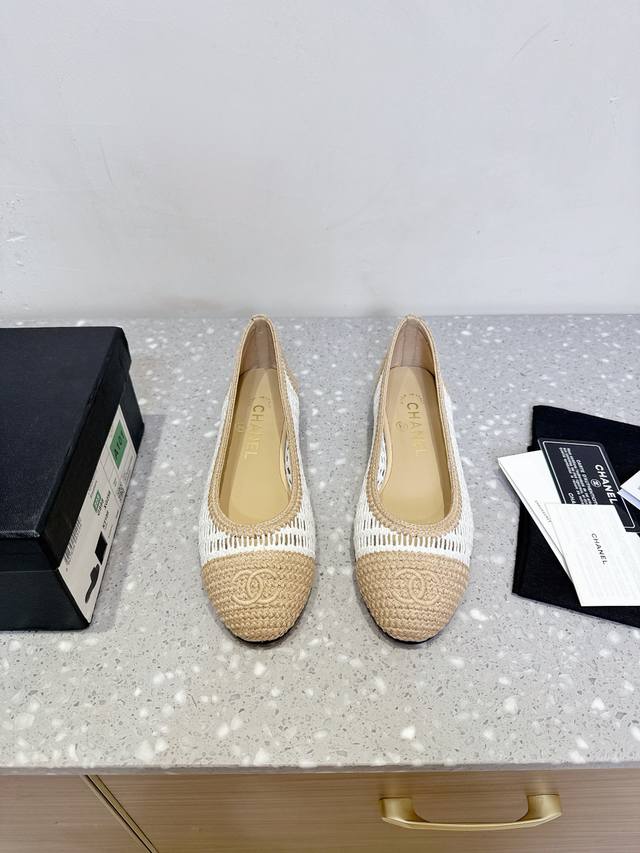 Chanel Chanel 25Ss spring and summer new woven ballet flats single shoes Timeles