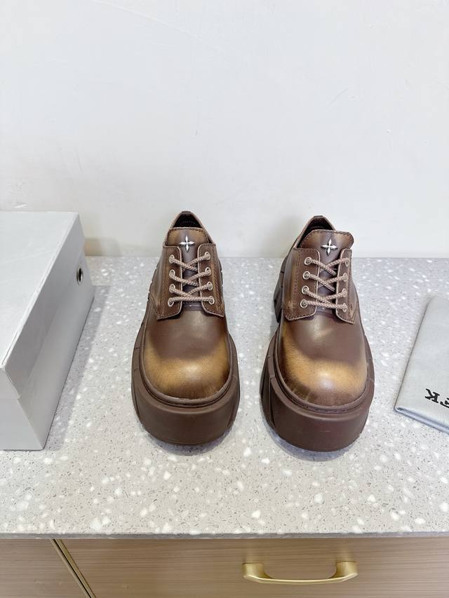 Smfk Niche fashion brand 25Ss new hot-selling thick-soled casual shoes Derby sho