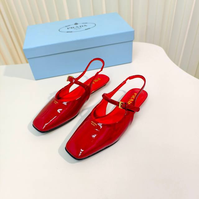 Original development purchasing level Prada 25Ss spring and summer new flat hee