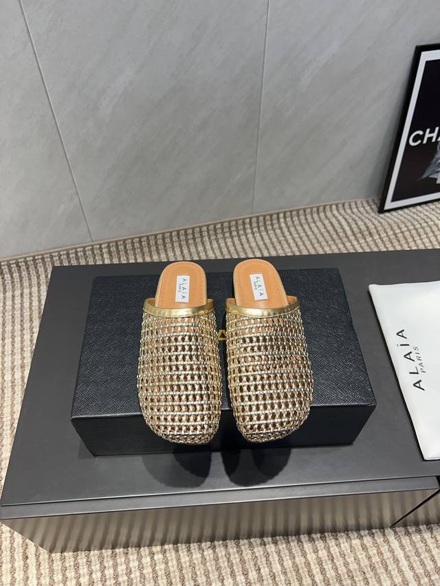 Factory: Exclusive top version Niche Alaia 2025Vs spring single shoe series Wov
