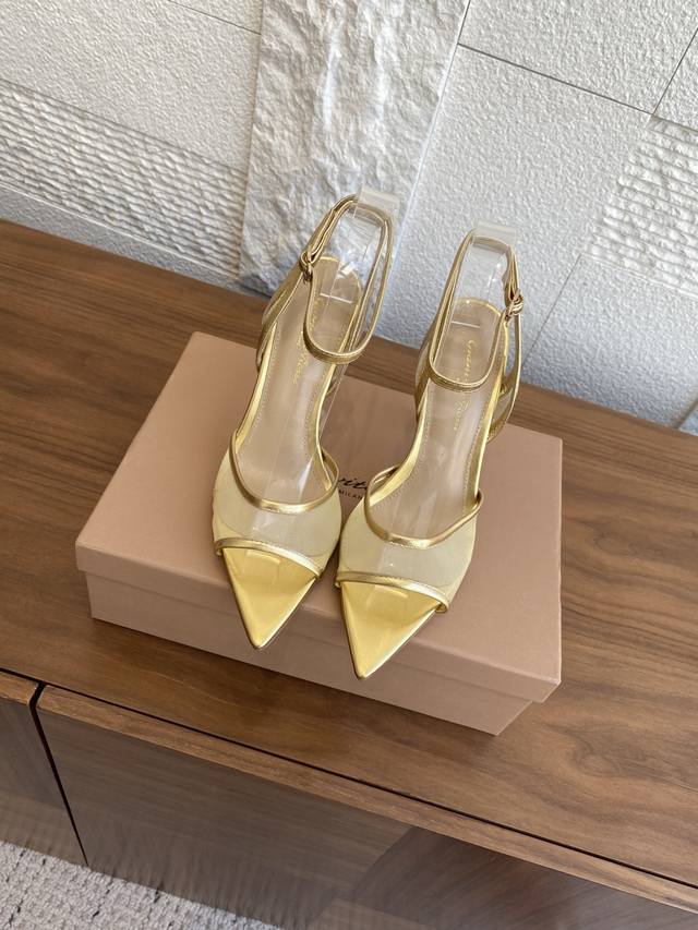 Top version: Gianvito Rossi 25Ss summer new pointed mesh stiletto sandals Gianvi